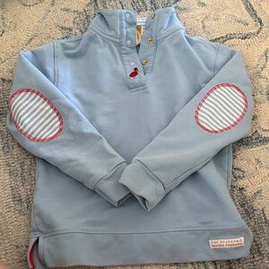 The Beaufort Bonnet Company Blue Pullover with Striped Patches
